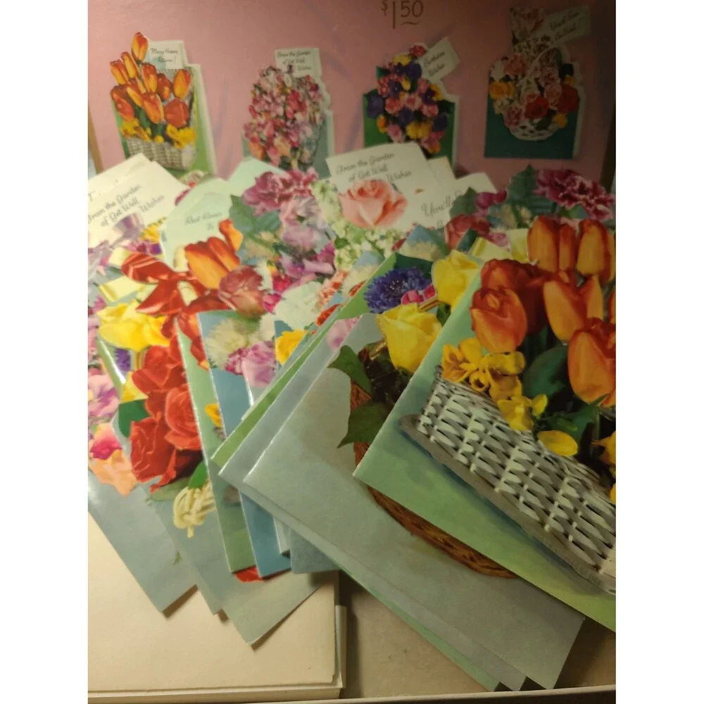 Vintage Bouquet Remembrance cards and envelopes
